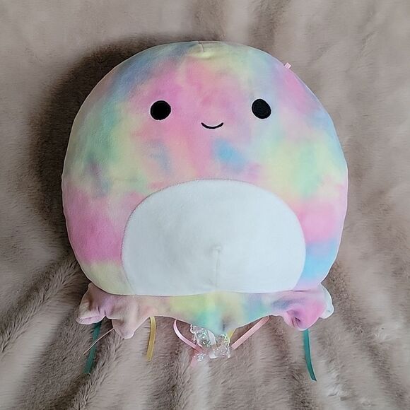 RAINBOW TIE-DYE 11 INCH JANET THE JELLYFISH SQUISHMALLOWS